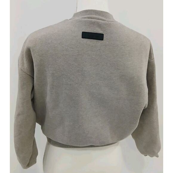 Essentials Fear Of God Dark Oatmeal Crewneck Kids Size 8 - Picture 2 of 10